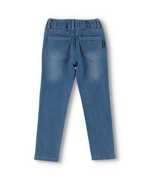 BRANSHES（ブランシェス）の「【フィットストレート/プレミアムストレッチ】裏起毛デニムロングパンツ（デニムパンツ・キッズ・ネイビー/ブルー/ブラック・150/160/90/120/110/130/140/100）」の4枚目の写真