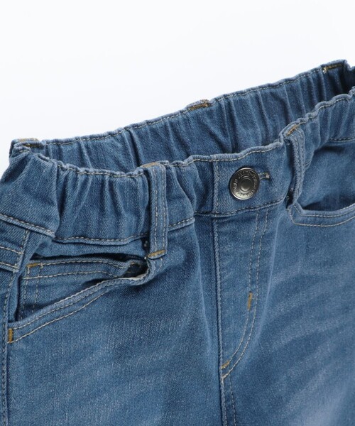 BRANSHES（ブランシェス）の「【フィットストレート/プレミアムストレッチ】裏起毛デニムロングパンツ（デニムパンツ・キッズ・ネイビー/ブルー/ブラック・150/160/90/120/110/130/140/100）」の5枚目の写真