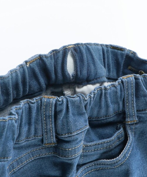 BRANSHES（ブランシェス）の「【フィットストレート/プレミアムストレッチ】裏起毛デニムロングパンツ（デニムパンツ・キッズ・ネイビー/ブルー/ブラック・150/160/90/120/110/130/140/100）」の6枚目の写真