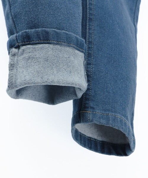 BRANSHES（ブランシェス）の「【フィットストレート/プレミアムストレッチ】裏起毛デニムロングパンツ（デニムパンツ・キッズ・ネイビー/ブルー/ブラック・150/160/90/120/110/130/140/100）」の8枚目の写真