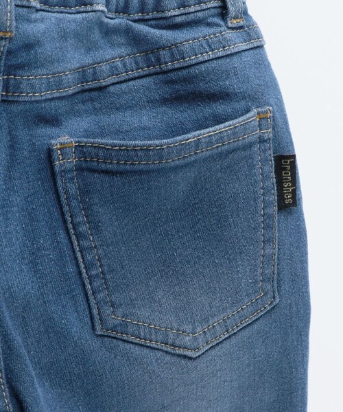 BRANSHES（ブランシェス）の「【フィットストレート/プレミアムストレッチ】裏起毛デニムロングパンツ（デニムパンツ・キッズ・ネイビー/ブルー/ブラック・150/160/90/120/110/130/140/100）」の9枚目の写真