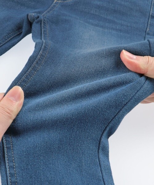 BRANSHES（ブランシェス）の「【フィットストレート/プレミアムストレッチ】裏起毛デニムロングパンツ（デニムパンツ・キッズ・ネイビー/ブルー/ブラック・150/160/90/120/110/130/140/100）」の10枚目の写真