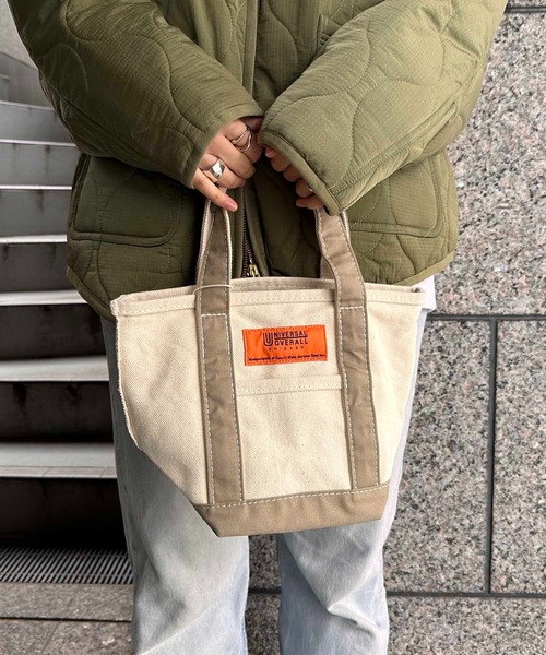 UNIVERSAL OVERALL(ユニバーサルオーバーオール)の「UNIVERSAL OVERALL / UO TOTE BAG(S) / UVO-150(トートバッグ・レディース・グレー/ブラウン/パープル/ベージュ/ネイビー/ブラック・ONESIZE)」の4枚目の写真