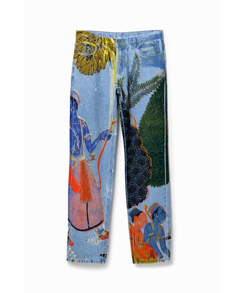 Desigual（デシグアル）の「インドプリント ストレートジーンズ