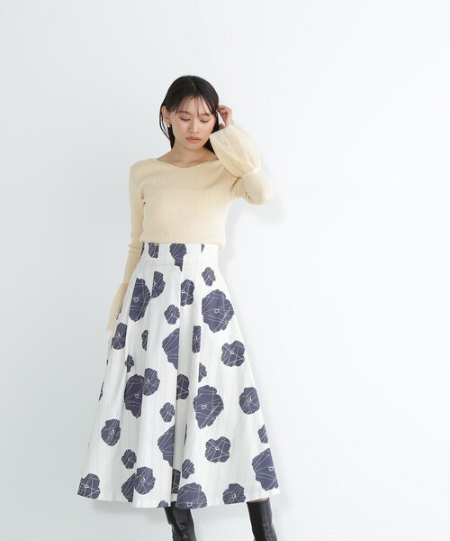 美品✨三浦りさこさん着用♡フリンジが素敵な巻きスカート風の
