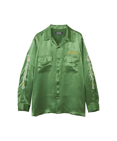 HYSTERIC GLAMOUR（ヒステリックグラマー）の「BLACK PANTHER刺繍 スーベニアシャツ（シャツ/ブラウス・メンズ・グリーン/ブラック/レッド・LARGE/X-LARGE/MEDIUM/SMALL）」の10枚目の写真