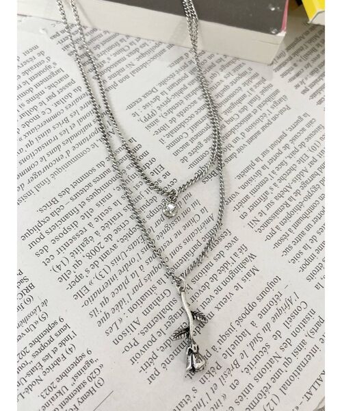 EATME(イートミー)の「ローズダブルチェーンネックレス(ネックレス・レディース・シルバー・FREE)」の14枚目の写真