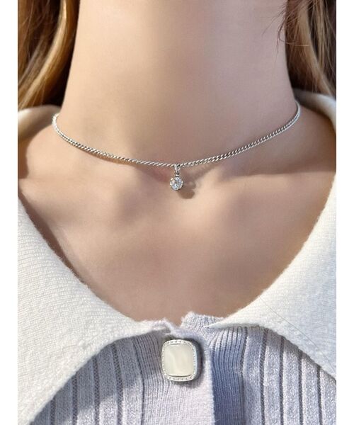 EATME(イートミー)の「ローズダブルチェーンネックレス(ネックレス・レディース・シルバー・FREE)」の13枚目の写真