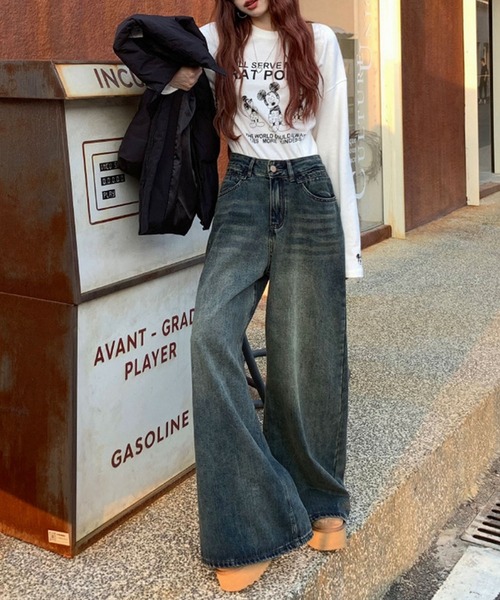Theater code（シアターコード）の「▲vintage like wide denim pants / ヴィンテージ ライク ワイド デニムパンツ（デニムパンツ・メンズ・ブルー・2/3）」の2枚目の写真