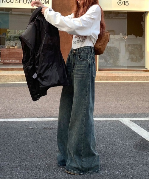 Theater code（シアターコード）の「▲vintage like wide denim pants / ヴィンテージ ライク ワイド デニムパンツ（デニムパンツ・メンズ・ブルー・2/3）」の3枚目の写真