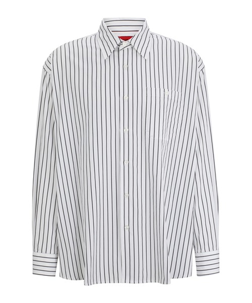 HUGO（ヒューゴ）の「オーバーサイズフィット ストライプ コットンポプリン シャツ（シャツ/ブラウス・メンズ・ホワイト・XL/S/M/L/XXL）」の3枚目の写真