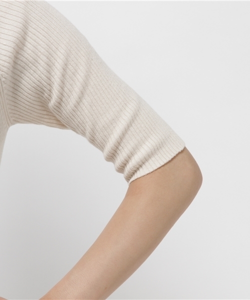 Chico（チコ）の「【who's who Chico】ボートネックリブニット（ニット/セーター・レディース・ホワイト/ブラック・FREE）」の7枚目の写真