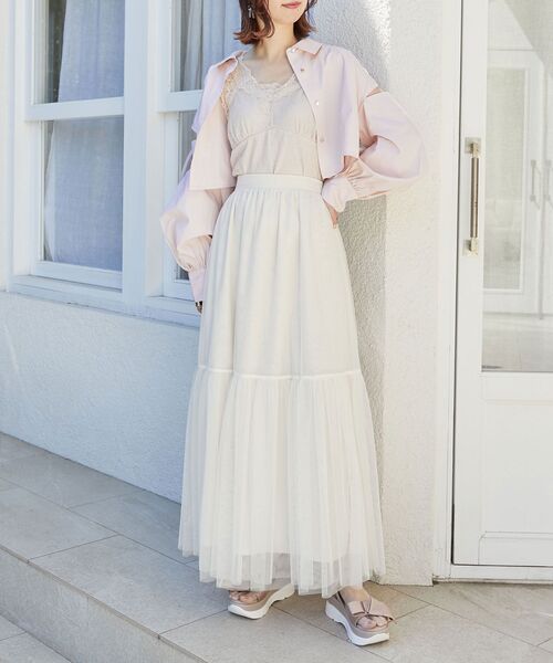 MAJESTIC LEGON（マジェスティックレゴン）の「ボリュームチュールスカート（スカート・レディース・ピンク/アイボリー/ブラック・MEDIUM/SMALL）」の19枚目の写真