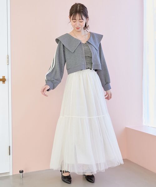 MAJESTIC LEGON（マジェスティックレゴン）の「ボリュームチュールスカート（スカート・レディース・ピンク/アイボリー/ブラック・MEDIUM/SMALL）」の8枚目の写真