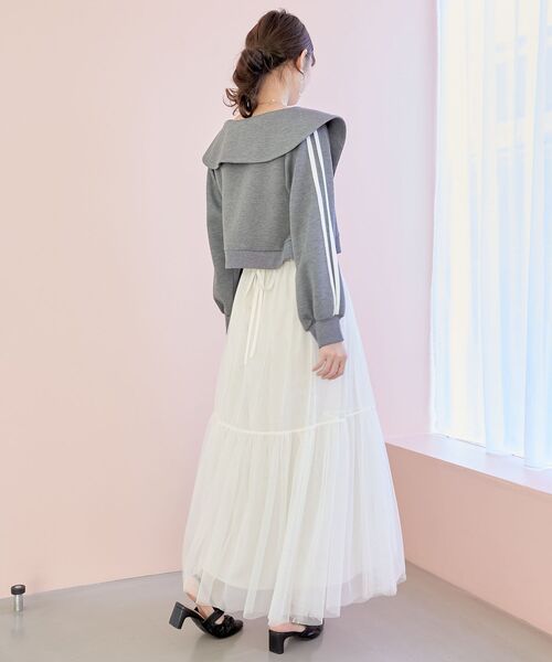 MAJESTIC LEGON（マジェスティックレゴン）の「ボリュームチュールスカート（スカート・レディース・ピンク/アイボリー/ブラック・MEDIUM/SMALL）」の12枚目の写真