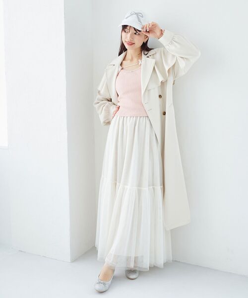 MAJESTIC LEGON（マジェスティックレゴン）の「ボリュームチュールスカート（スカート・レディース・ピンク/アイボリー/ブラック・MEDIUM/SMALL）」の5枚目の写真