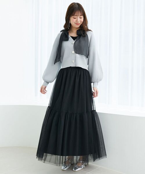 MAJESTIC LEGON（マジェスティックレゴン）の「ボリュームチュールスカート（スカート・レディース・ピンク/アイボリー/ブラック・MEDIUM/SMALL）」の16枚目の写真