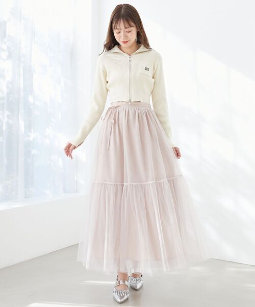 MAJESTIC LEGON（マジェスティックレゴン）の「ボリュームチュールスカート（スカート・レディース・ピンク/アイボリー/ブラック・MEDIUM/SMALL）」の20枚目の写真