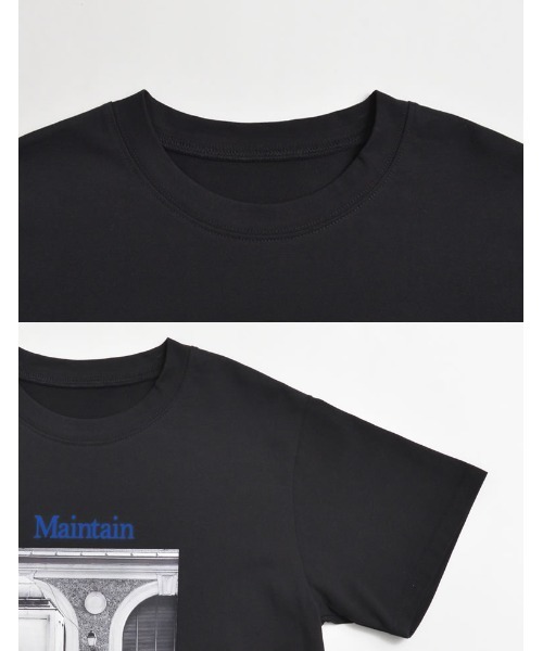 セール】[接触冷感][UVカット]モノトーンプリントTシャツ（T