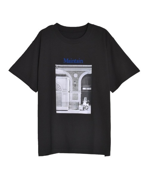 セール】[接触冷感][UVカット]モノトーンプリントTシャツ（T