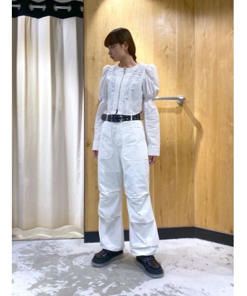 LIten リテン Shirring BL シャーリング ブラウス SLY | FRONT ZIP SHIRRING ブラウス (シャツ・ブラウス ) |SHEL