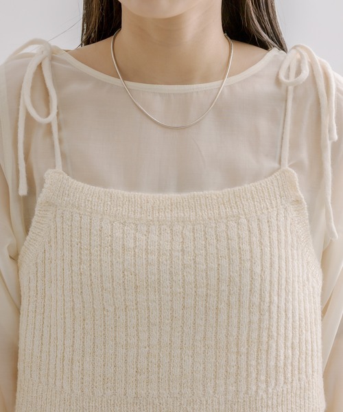 mline（エムライン）の「[mline]ラメビスチェSETブラウス（シャツ/ブラウス・レディース・ピンク/アイボリー/グレー・FREE）」の16枚目の写真