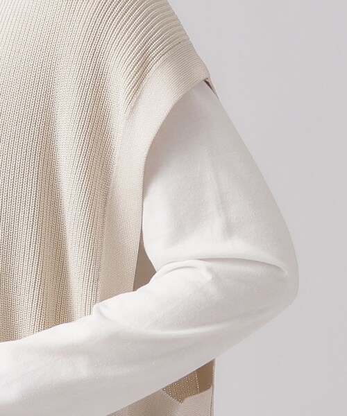 SHOO・LA・RUE（シューラルー）の「◆【2点セット】ニットベスト＆ロンT（ベスト・レディース・ブラック/グレー/ナチュラル・02/03/04）」の12枚目の写真