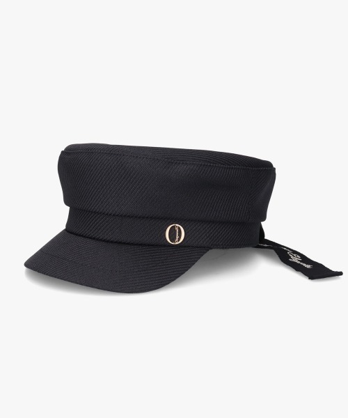 Chapeau d' O ブラックキャスケット　新品未使用 Chapeau d' O 帽子 キャスケット Back Ribbon Marine Cas