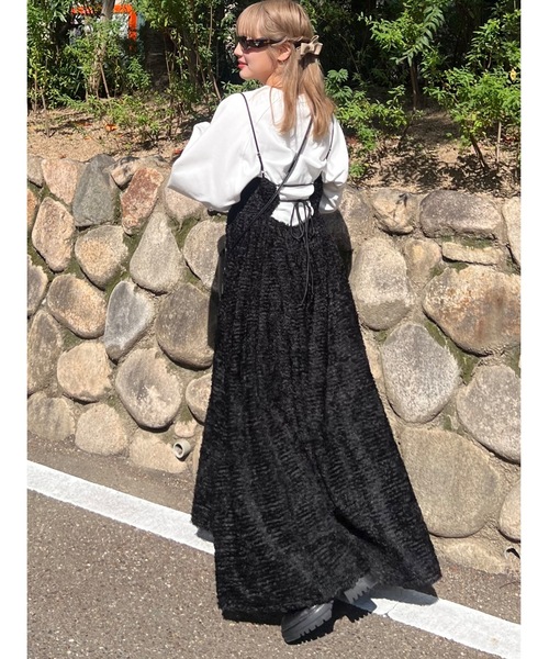 feather cami onepiece フェザーキャミワンピース