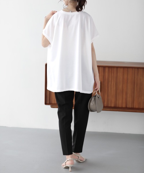 SUNFLOWER EIGHT(サンフラワーエイト)の「ラグランスリーブトップス(Tシャツ/カットソー・レディース・ブラック/ホワイト×ブラック/ホワイト/ブラック×ホワイト・FREE)」の8枚目の写真