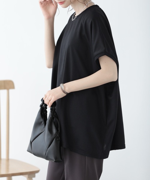 SUNFLOWER EIGHT(サンフラワーエイト)の「ラグランスリーブトップス(Tシャツ/カットソー・レディース・ブラック/ホワイト×ブラック/ホワイト/ブラック×ホワイト・FREE)」の9枚目の写真