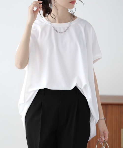 SUNFLOWER EIGHT(サンフラワーエイト)の「ラグランスリーブトップス(Tシャツ/カットソー・レディース・ブラック/ホワイト×ブラック/ホワイト/ブラック×ホワイト・FREE)」の7枚目の写真