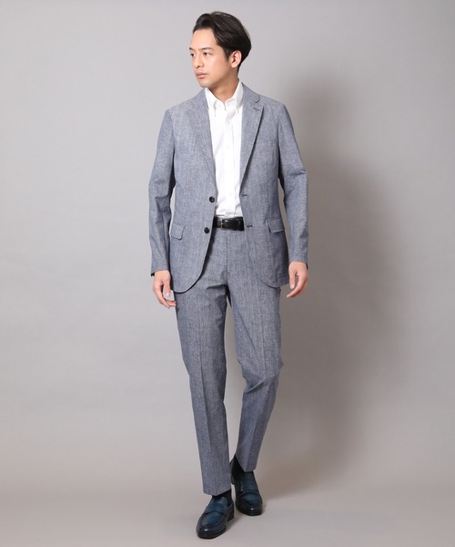 CROWDED CLOSET（クラウデッドクローゼット）の「＜COOL DOTS＞プリントテーラードジャケット（セットアップ対応）（テーラードジャケット・メンズ・グレー/ネイビー/ベージュ・04/03/02/01）」の12枚目の写真