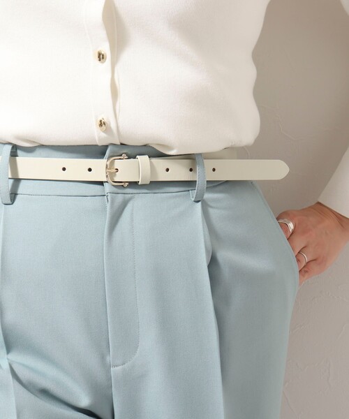 NOLLEY’S（ノーリーズ）の「ビスバックルベルト（ベルト・レディース・シルバー/オフホワイト/ベージュ/ブラック・FREE）」の2枚目の写真