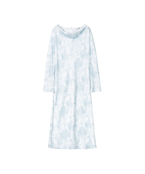 ELOOPS(イーループス)の「【ELOOPS】マーブル柄ドレープワンピース(ワンピース・レディース・ライトブルー・M/S/L)」の5枚目の写真