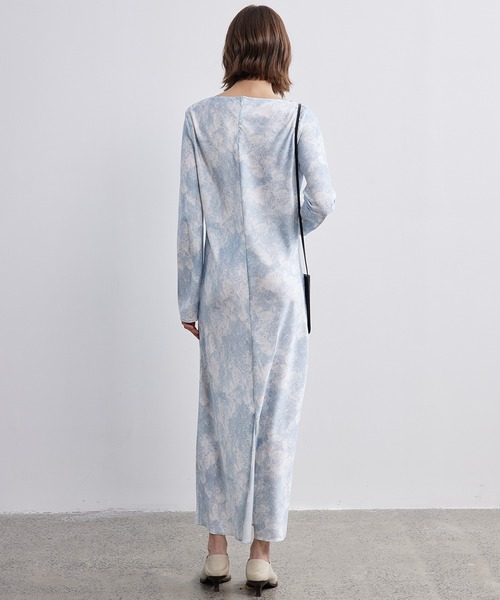 ELOOPS(イーループス)の「【ELOOPS】マーブル柄ドレープワンピース(ワンピース・レディース・ライトブルー・M/S/L)」の15枚目の写真