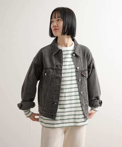 Lee(リー)の「Levi's TRUCKER JACKET(デニムジャケット・レディース・ブラック/インディゴブルー・SMALL)」の8枚目の写真