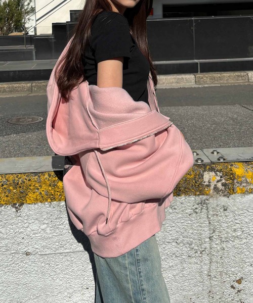 ENVYM（アンビー）の「【UNISEX 】グラフィックZIPパーカー（パーカー・レディース・ホワイト/ピンク/ブラック・FREE）」の5枚目の写真