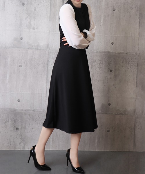 Miniministore（ミニミニストア）の「シフォンスリーブワンピース レトロ風（ワンピース・レディース・ブラック・M/XL/L）」の11枚目の写真