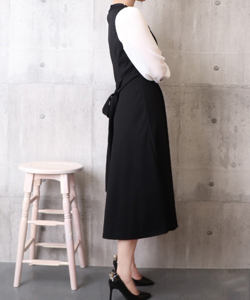 Miniministore（ミニミニストア）の「シフォンスリーブワンピース レトロ風（ワンピース・レディース・ブラック・M/XL/L）」の12枚目の写真
