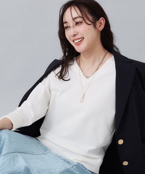 Vネック ストレッチニット　　新品 セール】【注目度UP！ ／洗える】Vネック ストレッチニット