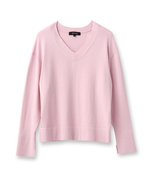 Vネック ストレッチニット　　新品 セール】【注目度UP！ ／洗える】Vネック ストレッチニット