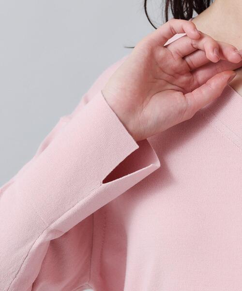 Vネック ストレッチニット　　新品 セール】【注目度UP！ ／洗える】Vネック ストレッチニット