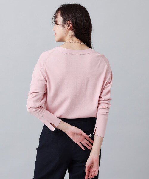 Vネック ストレッチニット　　新品 セール】【注目度UP！ ／洗える】Vネック ストレッチニット