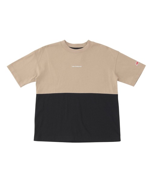 NEW BALANCE(ニューバランス)の「吸水速乾 Linear logo Block ショートスリーブTシャツ(Tシャツ/カットソー・キッズ・ブラック/ライトベージュ/ミント・130/140/150/160)」の3枚目の写真