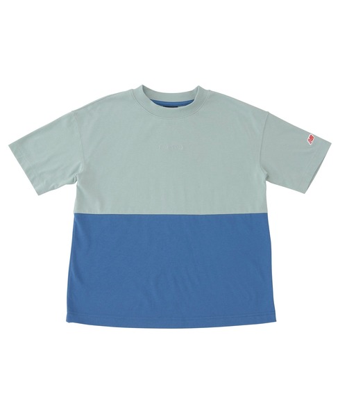 NEW BALANCE(ニューバランス)の「吸水速乾 Linear logo Block ショートスリーブTシャツ(Tシャツ/カットソー・キッズ・ブラック/ライトベージュ/ミント・130/140/150/160)」の1枚目の写真