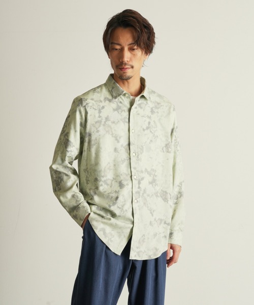 CUSTOM CULTURE（カスタムカルチャー）の「【Custom Culture】 プリントウォッシャブルレーヨンシャツ（シャツ/ブラウス・メンズ・ブラック系その他/オレンジ系/ホワイト系その他/ブルー系その他・3/2）」の2枚目の写真