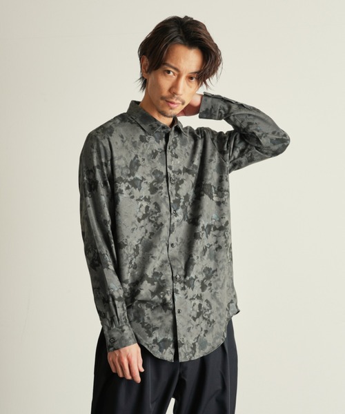 CUSTOM CULTURE（カスタムカルチャー）の「【Custom Culture】 プリントウォッシャブルレーヨンシャツ（シャツ/ブラウス・メンズ・ブラック系その他/オレンジ系/ホワイト系その他/ブルー系その他・3/2）」の3枚目の写真