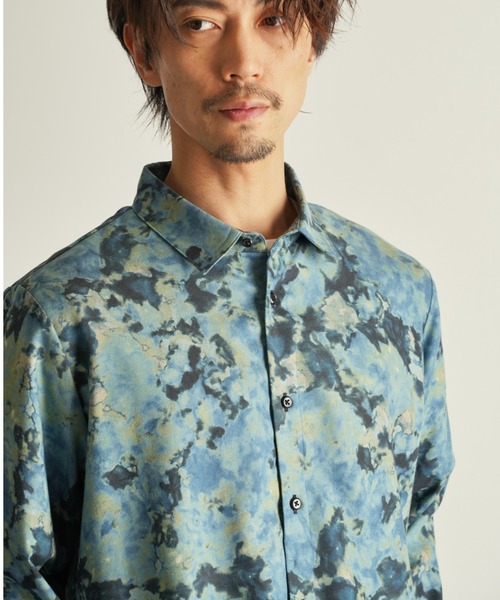 CUSTOM CULTURE（カスタムカルチャー）の「【Custom Culture】 プリントウォッシャブルレーヨンシャツ（シャツ/ブラウス・メンズ・ブラック系その他/オレンジ系/ホワイト系その他/ブルー系その他・3/2）」の15枚目の写真