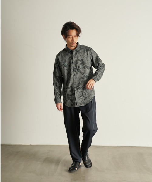 CUSTOM CULTURE（カスタムカルチャー）の「【Custom Culture】 プリントウォッシャブルレーヨンシャツ（シャツ/ブラウス・メンズ・ブラック系その他/オレンジ系/ホワイト系その他/ブルー系その他・3/2）」の10枚目の写真